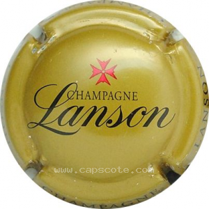capsule champagne Lanson Nom horizontal, écrit sur contour