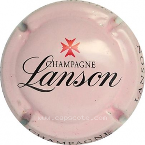 capsule champagne Lanson Nom horizontal, écrit sur contour