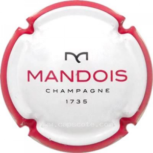 Capsule de Champagne MANDOIS 10. rouge contour blanc 
