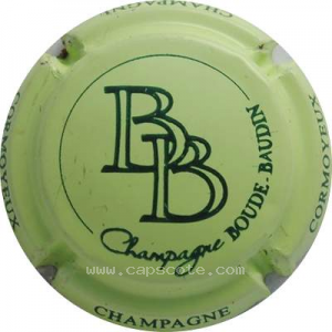 Capsule de Champagne BOUDE-BAUDIN 11a. crème et vert 