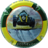 capsule champagne 27- Voiture de course, contour vert et jaune 